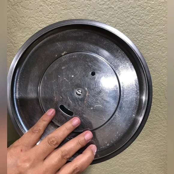 VTG REPLACEMENT LID STAINLESS STEEL BLUE STEAM REGULATING HANDLE 90s - Picture 3 of 6